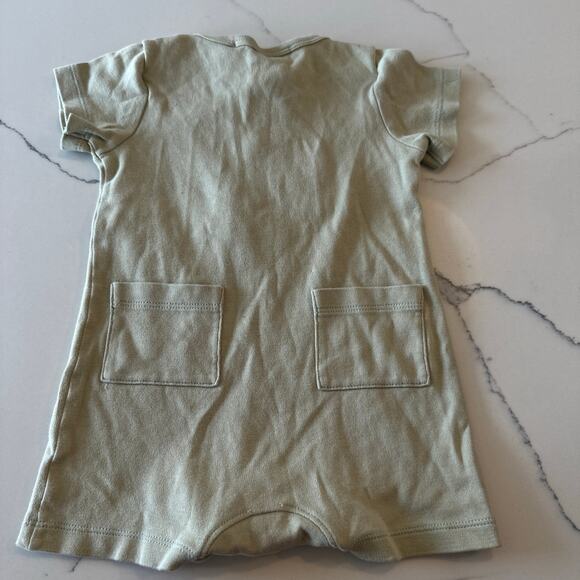 GNU BRAND Green Dinosaur Romper - Size 12/18 Months - Picture 3 of 4